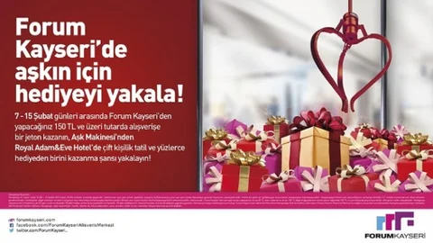 Forum Kayseri'de Aşk Makinesi Sürpriz Hediyeler Kazandıracak