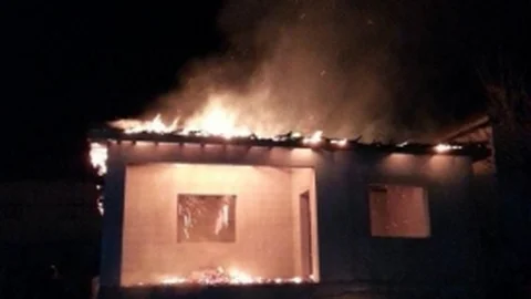 Yozgat'ta Yardımlarla Yapılan Ev Yandı