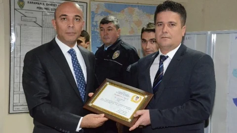 Emniyet Müdürü Şahne'den Başarılı Polislere Teşekkür Belgesi