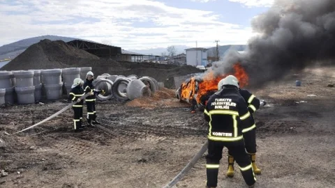 Zile'de Araç Yangını Tatbikatı