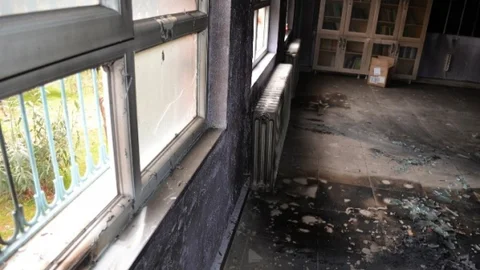 Mardin'de Okul Binası Ateşe Verildi