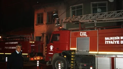 Havran'da Korkutan Yangın