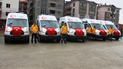 Bartın'da 5 Yeni Ambulans Hizmete Girdi