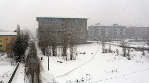 Ağrı'da Yoğun Kar Yağışı