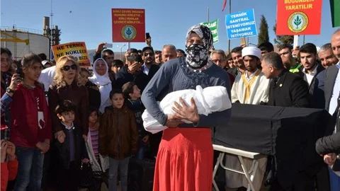 Mardin'de termik santral protestosu