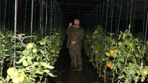 Kumluca'da sağanak, su baskınına neden oldu