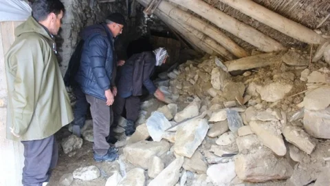 (Özel Haber) Ahır Çöktü Koyunlar Telef Oldu