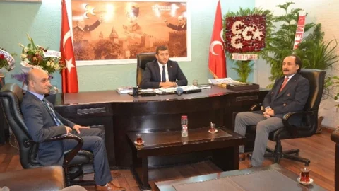 MHP Milletvekili Aday Adayı Mustafa Alkan'dan İl Başkanı Ersoy'a Nezaket Ziyareti