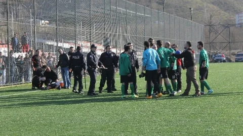 Giresun'da Amatör Maçta Kavga