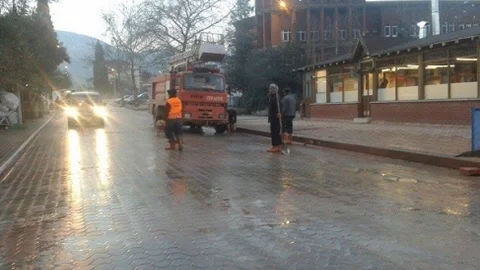 Bayırköy'de Kar Temizleme Çalışmaları