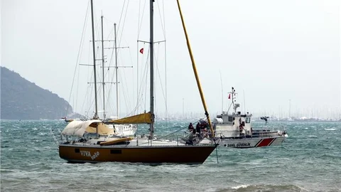 Marmaris'te kuvvetli rüzgar