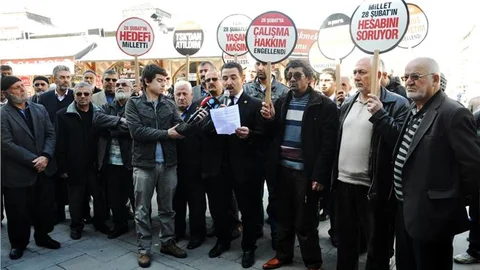 Konya'da ''28 Şubat'' protestosu