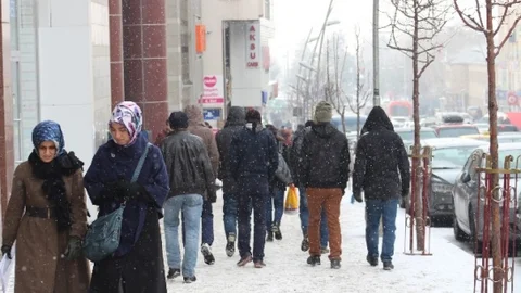 Erzurum'da Kar Yağışı