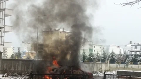 Samsun'da Otomobil Yangını