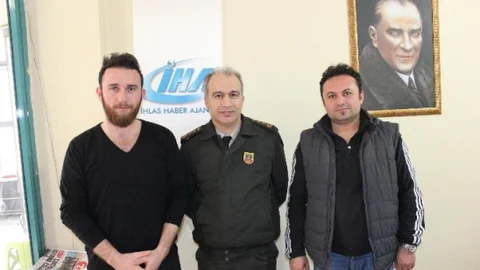 Edirne İl Jandarma Komutanı Albay Ersan İHA'yı Ziyaret Etti