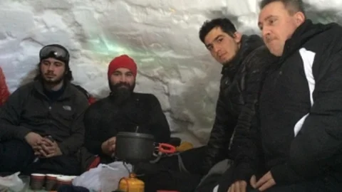 Dağcılar Eksi 20 Derecede Konaklı'da Kamp Kurdu