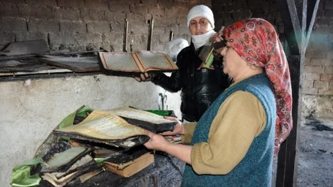 Küle Dönen Evden Sadece Kuran-I Kerim Sağlam Çıktı