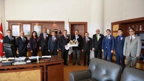 Malatya Vergi Dairesi Heyetini Kabul Eden Başkan Çakır