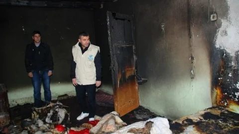 Evi Yanan Aileye Yardım
