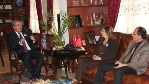 Defterdar Ercoşman Belediye Başkanı Ünver'i Ziyaret Etti