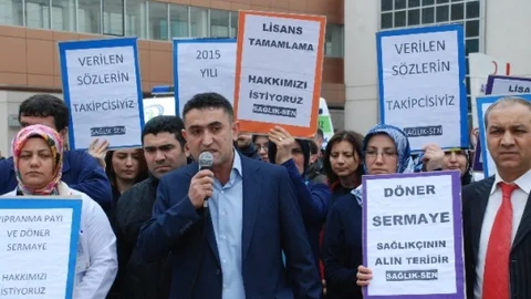 Tokat'ta Sağlıkçılardan Yıpranma Payı Ve Ek Ödeme Eylemi