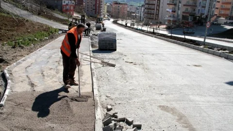 Keçiyolu'ndaki Beton Kaplama Tamam