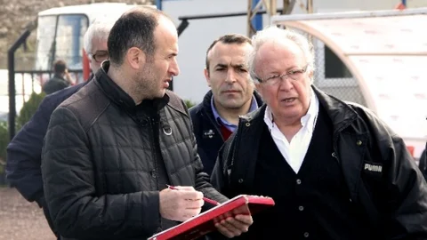 TFF Heyeti Çiftlikköy Stadı'nda İncelemelerde Bulundu