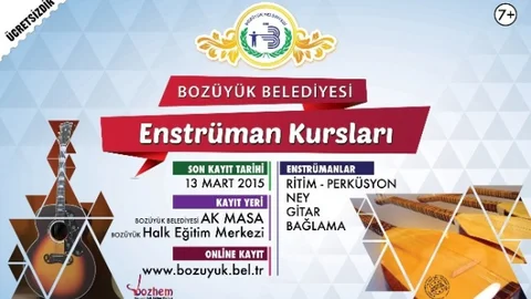 Bozüyük Belediyesi'nden Enstrüman Kursu