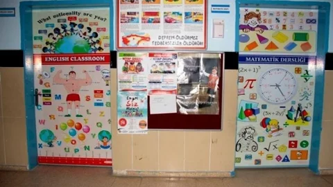 Hasanlar Ortaokulunda Fark Yaratan Derslik Kapıları