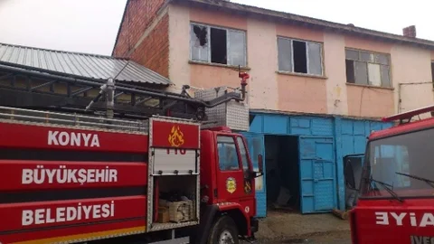 Hüyük'te Korkutan Yangın
