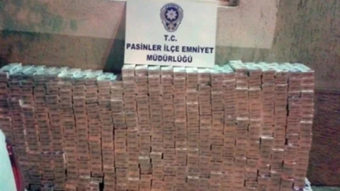 Pasinler'de 6 Bin 210 Paket Kaçak Sigara Ele Geçirildi
