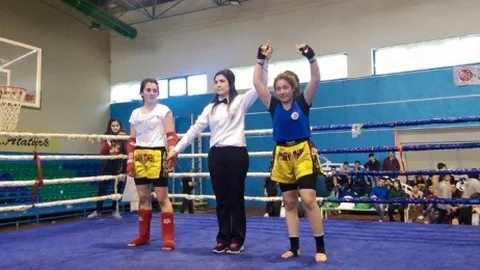 Denizlili Dilan Muay Thai'de Ege Şampiyonu Oldu