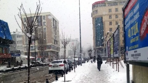 Van'da Lapa Lapa Kar Yağışı