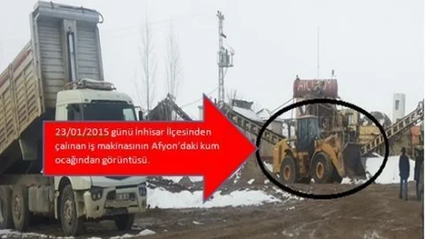 İş Makinesi Hırsızlığı Güvenlik Kamerasında