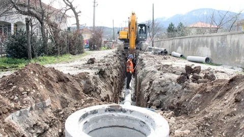 Kuzuluk Kanalizasyon Hattının 21 Kilometresi Tamam