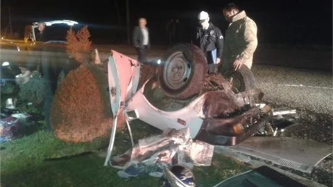 Denizli'de Trafik Kazası 2 Ölü 5 Yaralı