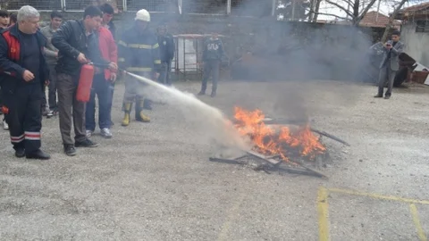 Kula'da Yangın Tatbikatı Gerçeği Aratmadı