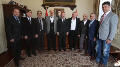 Kırkpınar Ağalarından Edirne Belediye Başkanı Gürkan'a Ziyaret