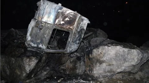 Trabzon'da tır yangını 1 yaralı