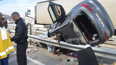 Giresun’da otomobil devrildi 1 ölü, 4 yaralı