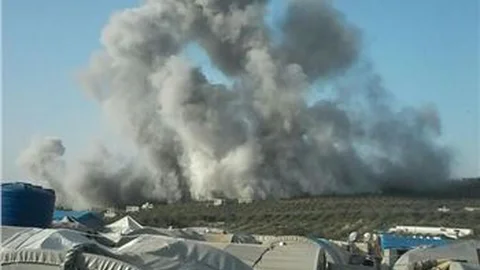 Atme kasabasına hava saldırısı