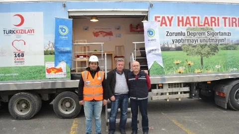 Deprem Tir'ı Çerkezköy'de Sallandı