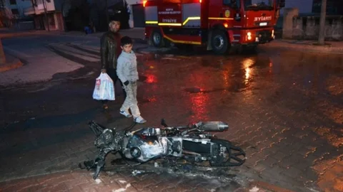Kulu'da Yanan Motosiklet Kullanılamaz Hale Geldi