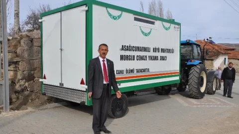 Köylerine Morglu Cenaze Yıkama Aracı Aldılar