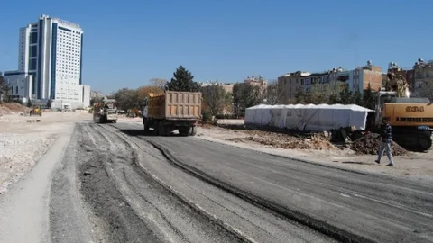 Şanlıurfa'da Yol Yapım Çalışmaları