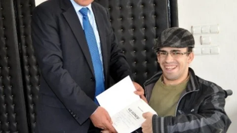 Engelli Şair Muhammed Uzun'dan Başkan Tutal'a Teşekkür