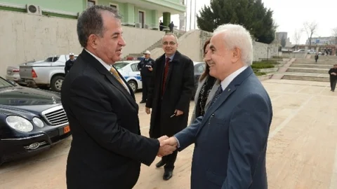 Yunanistan'ın Doğu Makedonya-Trakya Bölge Valisi Georgios Pavlidis‘Ten Edirne Valisi Şahin'i Makamında Ziyaret Etti