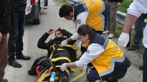 Akçakoca'da Motosiklet Kazası 1 Yaralı