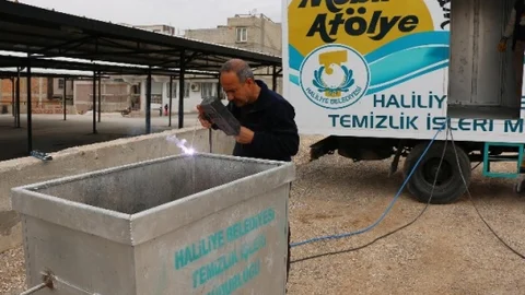 Çöp Konteynrlarına Mobil Atölye