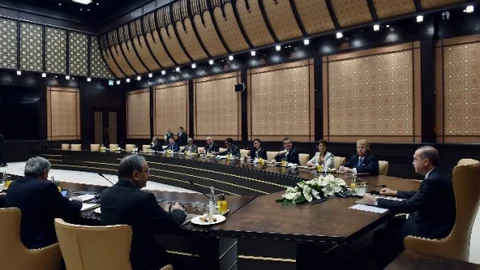 Cumhurbaşkanı Erdoğan Avrupa Parlamentosu Dış İlişkiler Komitesi Heyetini Kabul Etti